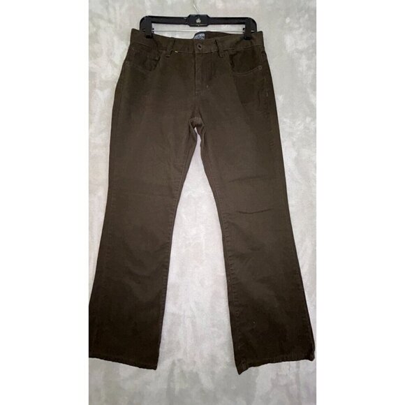Ralph Lauren Polo Jeans Company Brown Cotton Pants Womens 32" X 30" Bootcut Soft - Picture 1 of 7